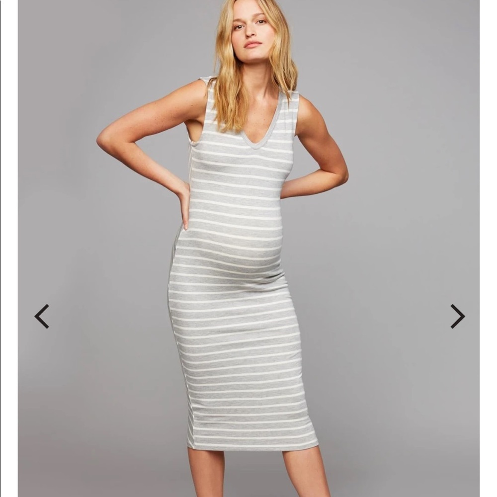 A Pea In The Pod - Midi Maternity Dress - Small